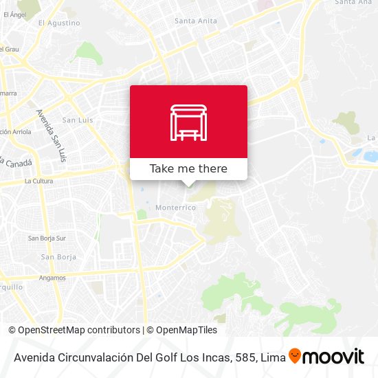 Avenida Circunvalación Del Golf Los Incas, 585 map