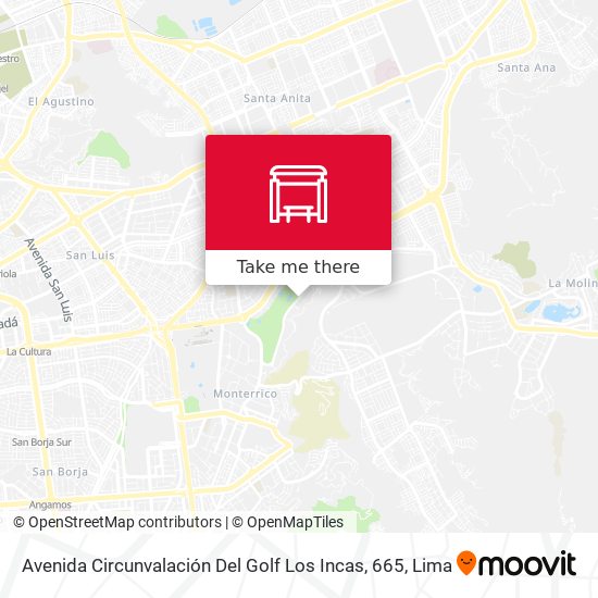 Mapa de Avenida Circunvalación Del Golf Los Incas, 665