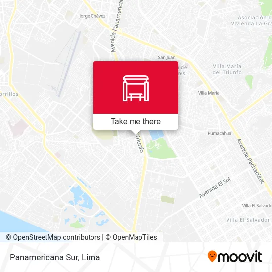 Panamericana Sur map