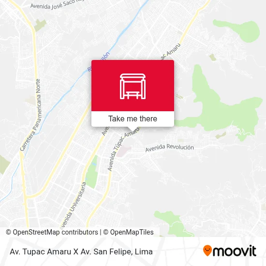 Av. Tupac Amaru X Av. San Felipe map