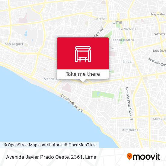 Avenida Javier Prado Oeste, 2361 map