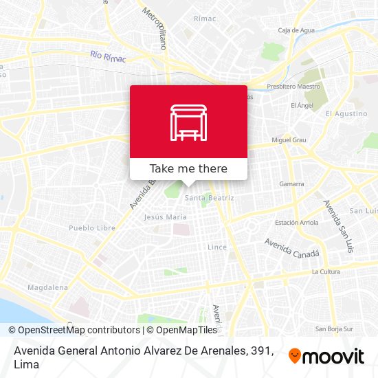 Avenida General Antonio Alvarez De Arenales, 391 map
