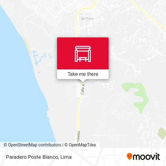 Paradero Poste Blanco map