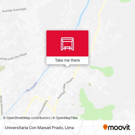 Mapa de Universitaria Con Manuel Prado