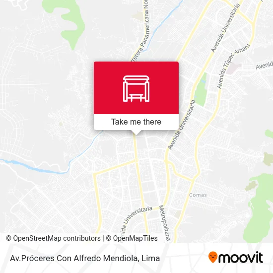 Av.Próceres Con Alfredo Mendiola map
