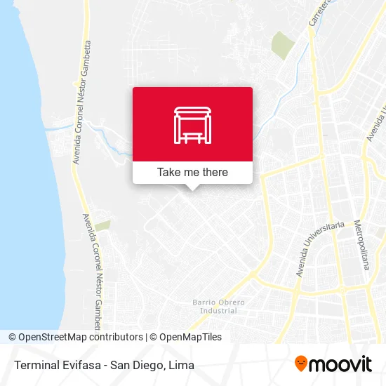 Terminal Evifasa - San Diego map