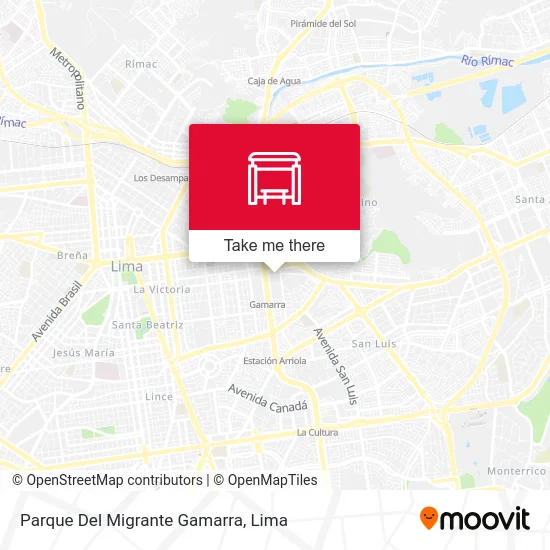 Parque Del Migrante Gamarra map