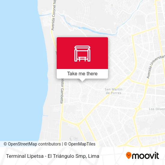 Mapa de Terminal Lipetsa - El Triángulo  Smp