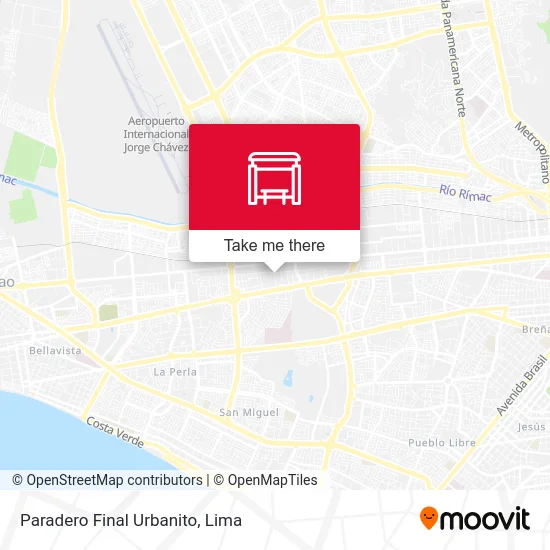 Paradero Final Urbanito map