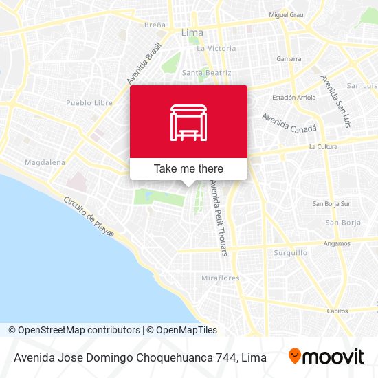 Avenida Jose Domingo Choquehuanca 744 map