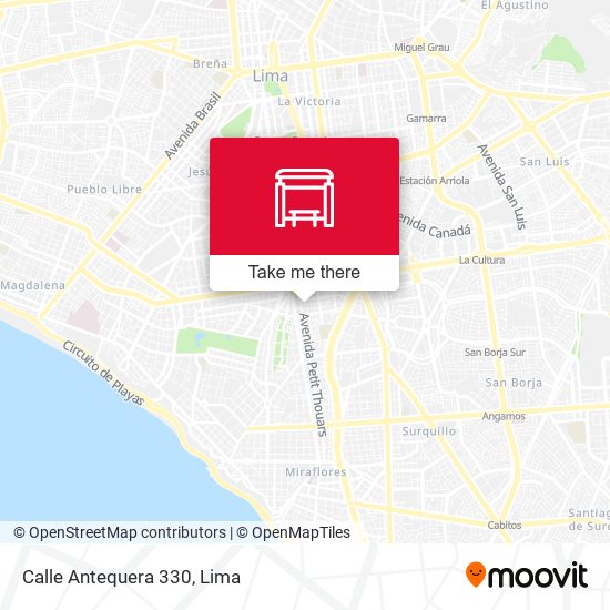 Mapa de Calle Antequera 330