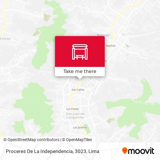 Proceres De La Independencia, 3023 map