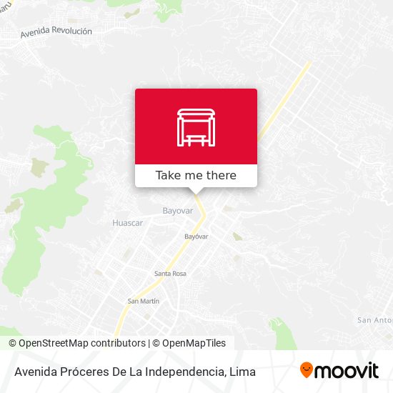 Mapa de Avenida Próceres De La Independencia