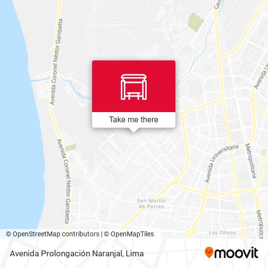Avenida Prolongación Naranjal map