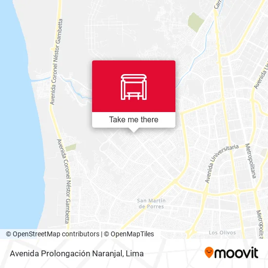 Avenida Prolongación Naranjal map