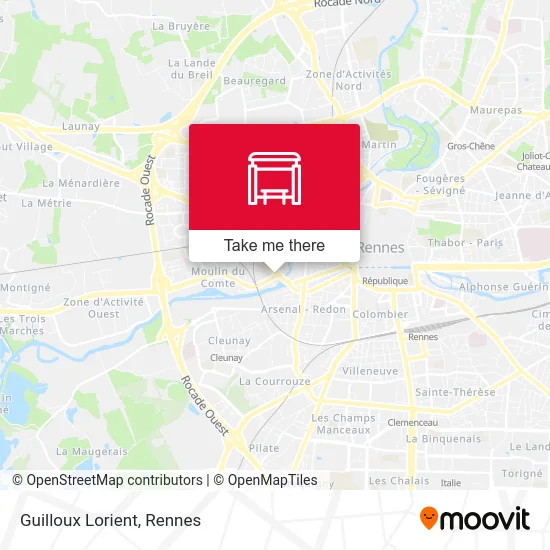 Guilloux Lorient map