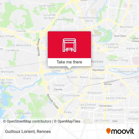 Guilloux Lorient map