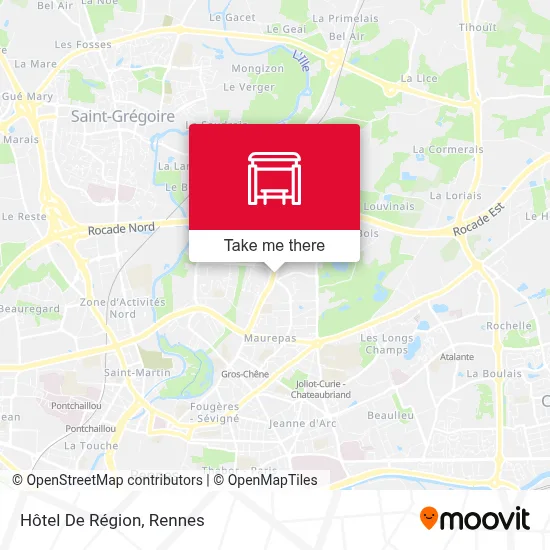 Hôtel De Région map