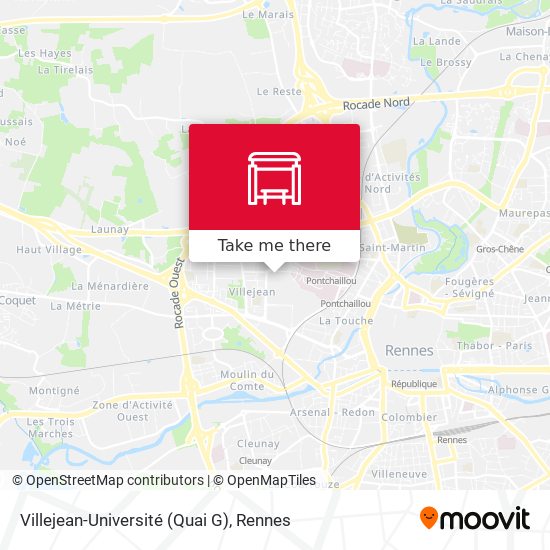 Villejean-Université (Quai G) map