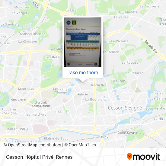 Cesson Hôpital Privé map