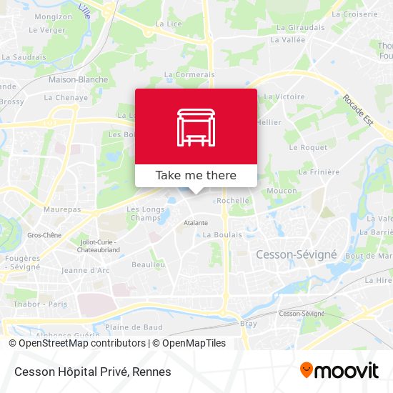 Cesson Hôpital Privé map