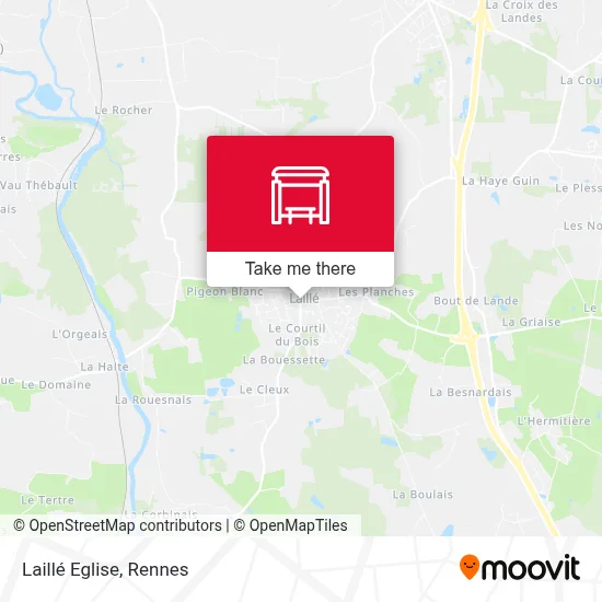 Laillé Eglise map