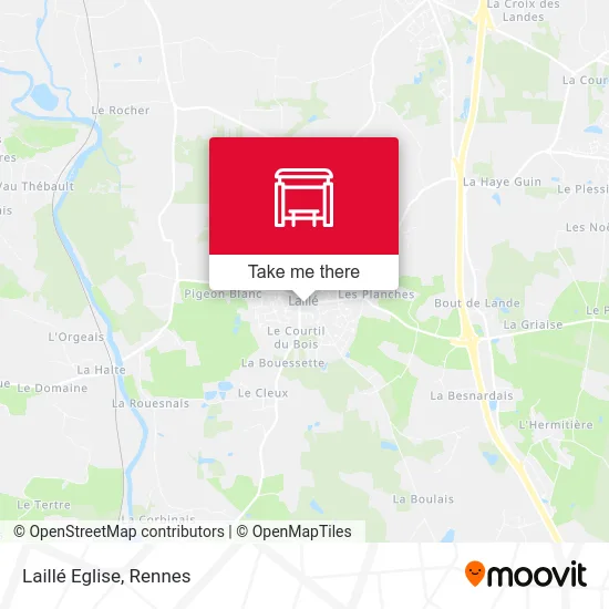 Laillé Eglise map