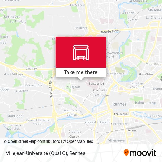 Villejean-Université (Quai C) map