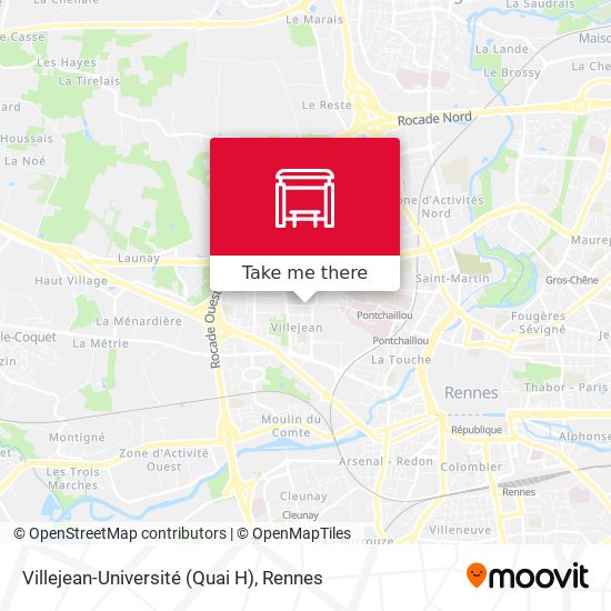 Villejean-Université (Quai H) map