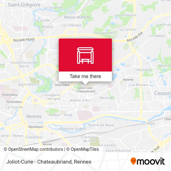 Joliot-Curie - Chateaubriand map