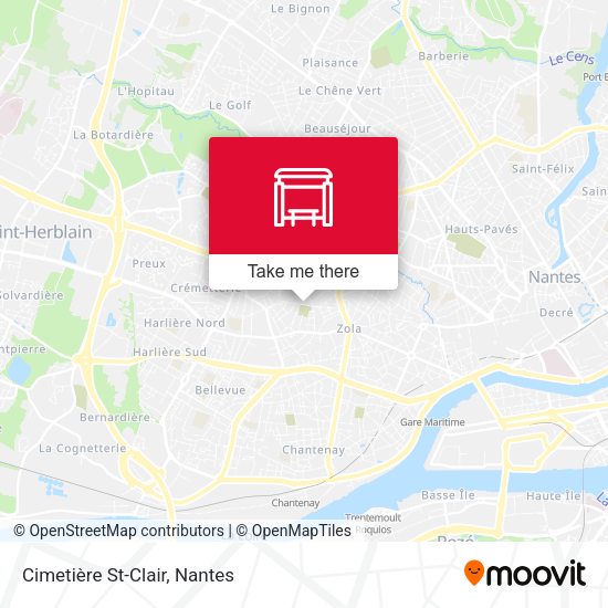 Cimetière St-Clair map