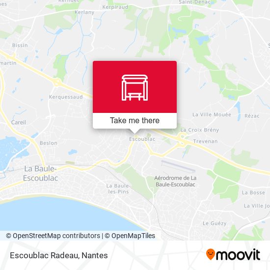 Escoublac Radeau map