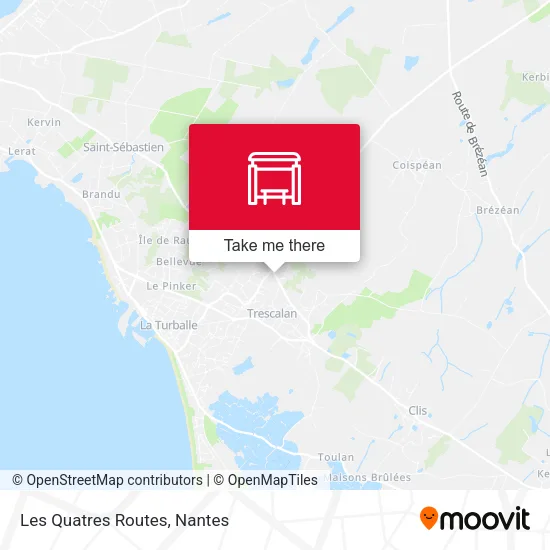 Les Quatres Routes map