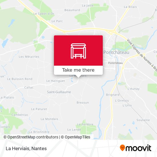 La Herviais map