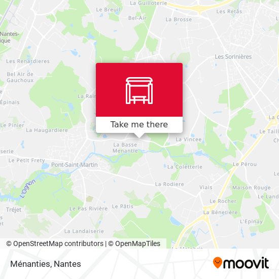Ménanties map