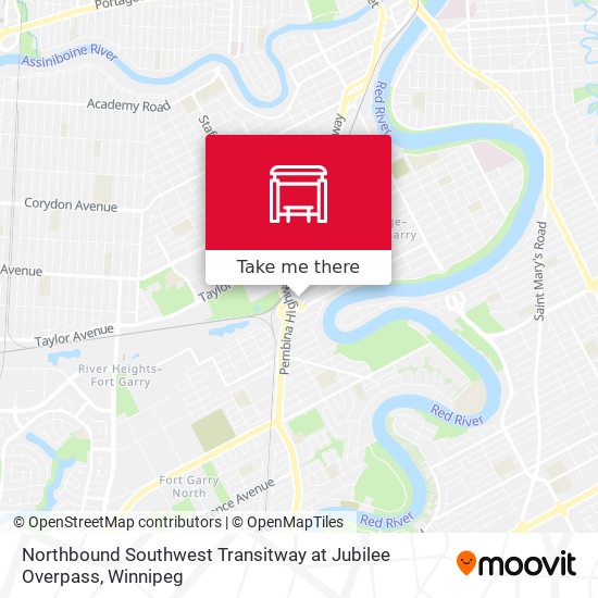 Northbound Southwest Transitway at Jubilee Overpass map