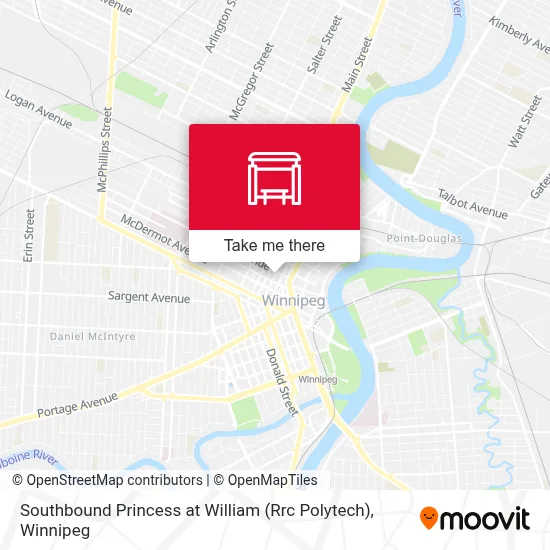 Southbound Princess at William (Rrc Polytech) map