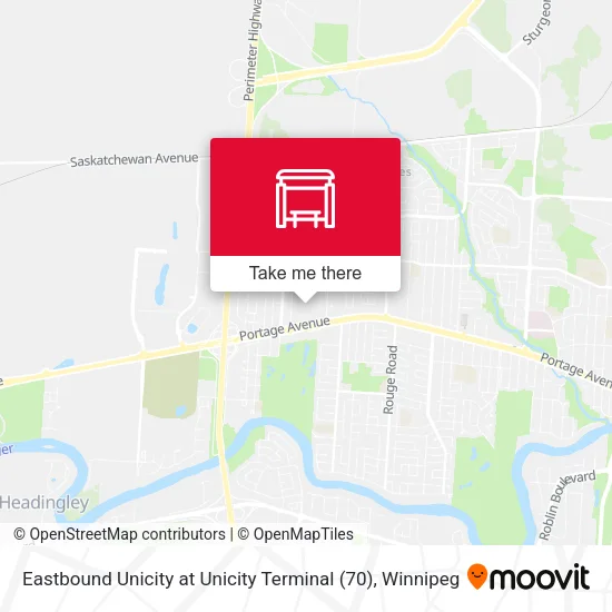 Eastbound Unicity at Unicity Terminal (70) map