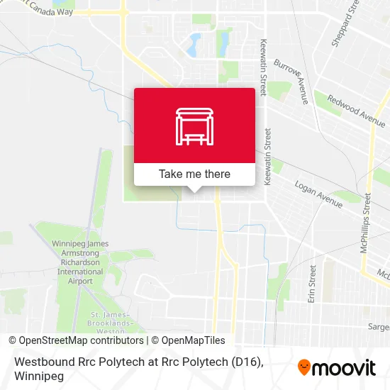 Westbound Rrc Polytech at Rrc Polytech (D16) map