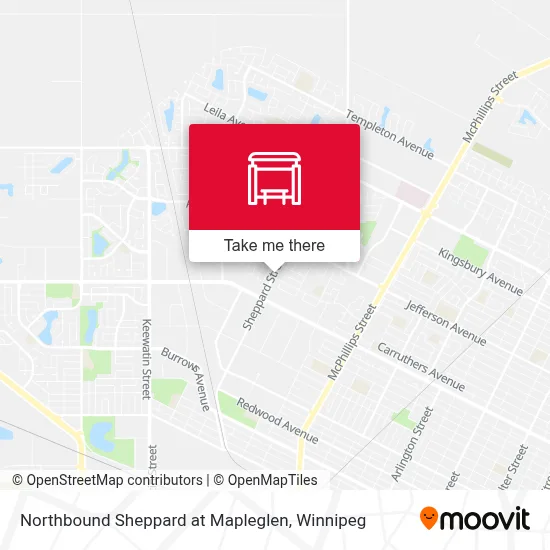 Northbound Sheppard at Mapleglen map