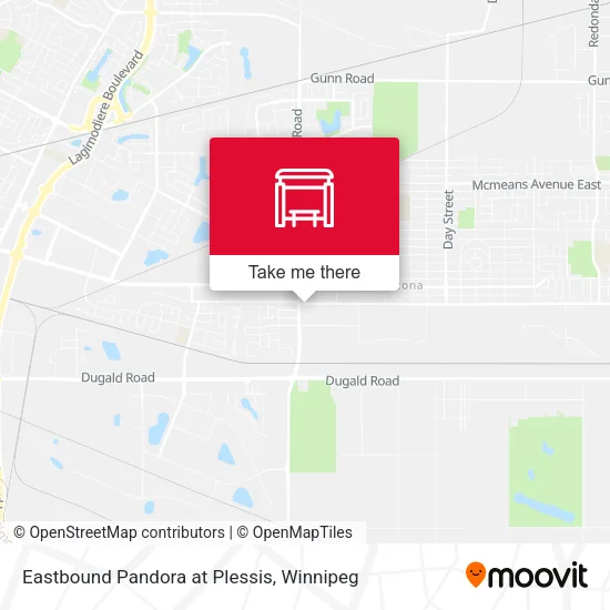 Eastbound Pandora at Plessis map