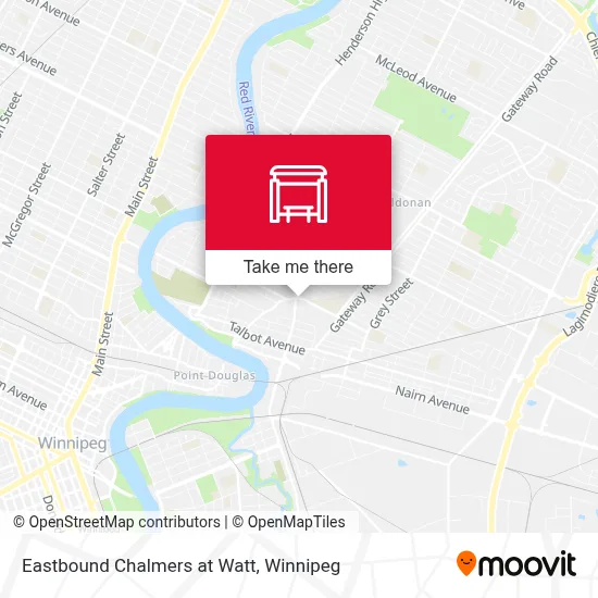 Eastbound Chalmers at Watt map