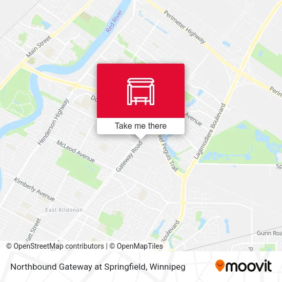 Northbound Gateway at Springfield map