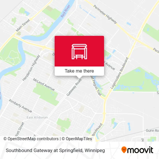 Southbound Gateway at Springfield map