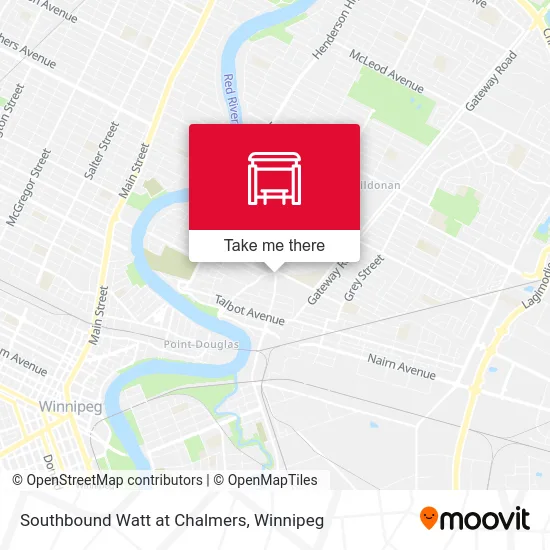 Southbound Watt at Chalmers map