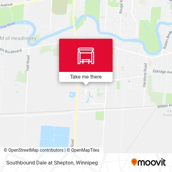 Southbound Dale at Shepton map