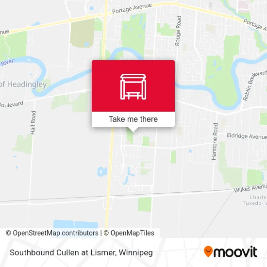 Southbound Cullen at Lismer map