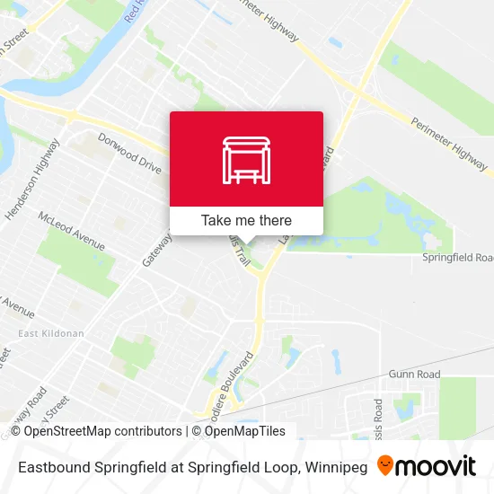 Eastbound Springfield at Springfield Loop plan