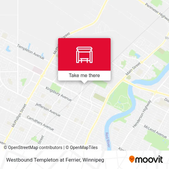 Westbound Templeton at Ferrier map