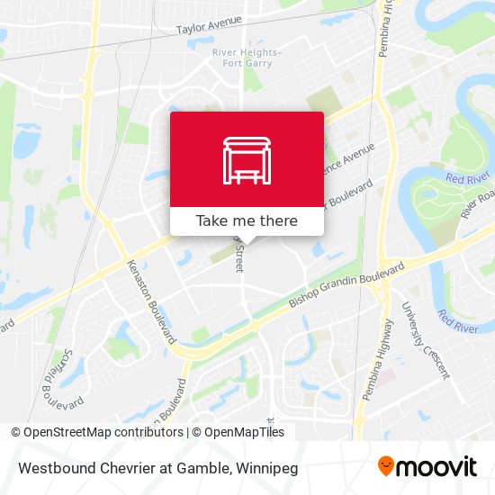 Westbound Chevrier at Gamble map